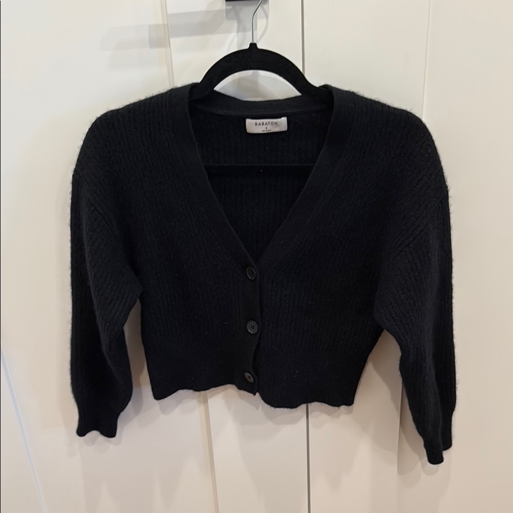 Aritzia Babaton Black Cashemere Cardigan Sweater - Small